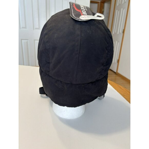 BioDomes Black Microfiber Trapper Hat with Faux Fur Lining – Warm Winter Cap - Picture 3 of 6